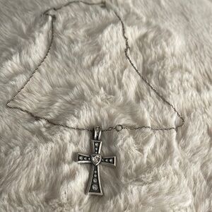 Silver cross necklace